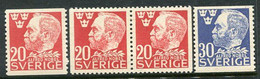 SWEDEN 1946 Nobel Anniversary Set Of 4 MNH / **.  Michel 325-26 - Ungebraucht