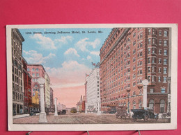 Visuel Très Peu Courant - USA - Saint Louis - Missouri - 12th Street Showing Jefferson Hotel - 1919 - R/verso - St Louis – Missouri