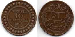 Tunisie -  10 Centimes 1908 A TB+ - Tunisia