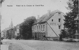 MARCHE  HOTEL DE LA CLOCHE   ET GRAND RUE  VIEILLE VOITURE - Marche-en-Famenne