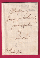 LETTRE DE TOURCOING NORD 1668 MENTION PORT PAR LILLE POUR ANVERS BELGIQUE - ....-1700: Voorlopers