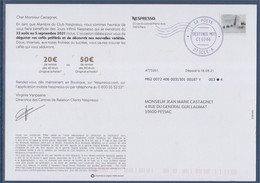 Nespresso  Destinéo MD7 CI0746  27 SCCE - A Déposé Le 18.08.2021 Simili Timbre Reprise Du Visuel De La Carte - Private Stationery