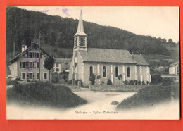 FLC-04 Vallorbe Eglise Catholique . Circulé 1905 Vers Paris, Timbre Manque. Deriaz 572 - Vallorbe