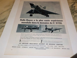 ANCIENNE PUBLICITE MOTEURS ROLLS ROYCE 1963 - Pubblicità