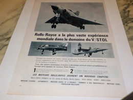 ANCIENNE PUBLICITE MOTEURS ROLLS ROYCE 1963 - Werbung