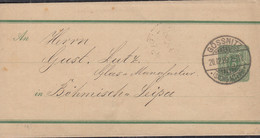 DR S 7 A, Streifband Mit Stempel: Gössnitz 20.12.1889 - Enteros Postales