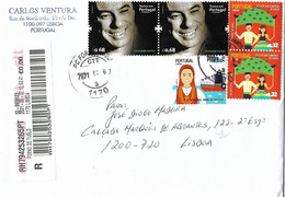 Portugal Registered Cover - Briefe U. Dokumente