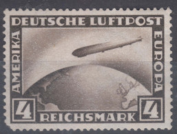Germany Reich 1928 Airmail Zeppelin Mi#424 Mint Hinged - Neufs
