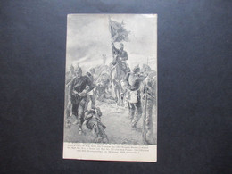 DR 1909 Elsass Künstler AK Th. Rocholl Oberst Von Cranach Führt Bei Mars La Tour 16.8.1870 Die Soldaten Aus Dem Feuer - Elsass