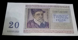 Belgium ,  PICK 132 B - 20 FRANCS , 1956 - TB - Otros & Sin Clasificación