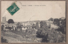 CPA 34 - ANIANE - Ruisseau De Corbière - TB PLAN D'une Partie  Quartier Du Village - Détails Maisons - Aniane