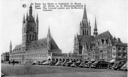 CPA   BELGIQUE---LES HALLES ET CATHEDRALE ST-MARTIN - Ieper