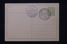 TCHÉCOSLOVAQUIE - Entier Postal Avec Oblitération Allemande De Schlukenau En 1938 - L 107120 - Postcards