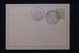 TCHÉCOSLOVAQUIE - Entier Postal Avec Oblitération Allemande De Schlukenau En 1938 - L 107120 - Cartes Postales