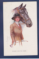 CPA CHEVAL Femme Cheval Horse Girl Woman Circulé - Pferde