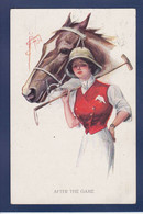 CPA CHEVAL Femme Cheval Horse Girl Woman Circulé Polo - Pferde