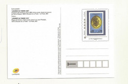 PAP CARTE POSTALE LA POSTE THEME LA JOURNEE DU TIMBRE 1969. - Pseudo-officiële  Postwaardestukken