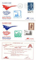 Paris Vienne Wien 1984 - Concorde Air France  - 1er Vol Flight Erstflug - Cathédrale - First Flight Covers