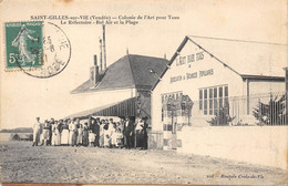 85-SAINT-GILLES-SUR-VIE- COLONIE DE L'ART POUR TOUS, LE REFECTOIRE BEL-AIR ET LA PLAGE - Saint Gilles Croix De Vie