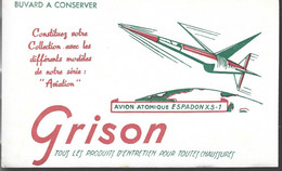 Buvard:  GRISON - Tous Les Produits D'entretien Pour Toutes Chaussures.  "Aviation" ESPADON XS-1 - Alimentaire