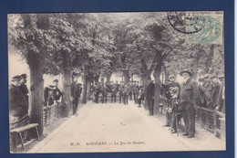 CPA Jeu De Boules Pétanque Circulé Asnières - Pétanque