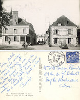 NOGENT LE ROI BUREAU DE POSTE ET RUE DE L'EGLISE MARMAND PHOTOGRAPHIE RENAULT 4CV FLAMME POSTALE 1951 - Nogent Le Roi