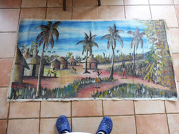 Ancienne Peinture Africaine ...origine Inconnue  (grand Tableau) - African Art