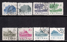 China P.R. 1962 Mi# 675-682 Used - Definitives / Buildings (II) - Oblitérés