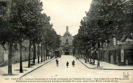 Tout Paris 10ème * N°1007 * Avenue Richerand Et Entrée Principale De L'hôpital St Louis ,vue Prise à La Rue Marie Louise - Arrondissement: 10