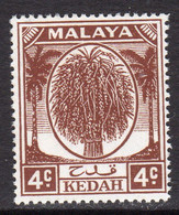 Malaya Kedah 1950-55 Rice Sheaf 4c Brown Definitive, MNH, SG 79 (MS) - Kedah