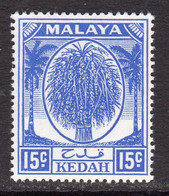 Malaya Kedah 1950-55 Rice Sheaf 15c Ultramarine Definitive, MNH, SG 83 (MS) - Kedah