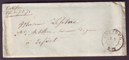 LSC - Tàd COTTBUS (1871), Lettre En Franchise D'un Prisonnier De Guerre -> Un Prisonnier + "portofrei ..." -> Erfurt - Guerre De 1870