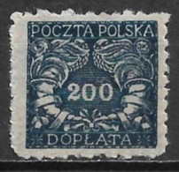 Poland 1920. Scott #J33 (M) Numeral Of Value - Portomarken