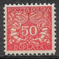 Poland 1919. Scott #J19 (MH) Numeral Of Value - Strafport