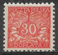 Poland 1919. Scott #J18 (MH) Numeral Of Value - Strafport