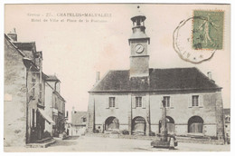 23 - CHATELUS-MALVALEIX - Hôtel De Ville Et Place De La Fontaine - Chatelus Malvaleix