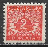 Poland 1919. Scott #J13 (MH) Numeral Of Value - Strafport