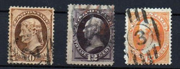 Estados Unidos  Nº 44/6. Año 1870/82 - Unused Stamps