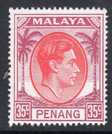 Malaya Penang 1949-52 GVI 35c Scarlet & Purple Definitive, MNH, SG 17 (MS) - Penang