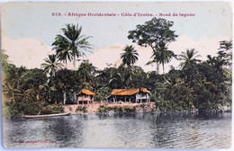 C. P. A. Couleur : COTE D'IVOIRE : Bord De Lagune, Timbre En 1924 - Costa D'Avorio
