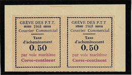 France Grève 1968 Corse - Paire - Neuf ** Sans Charnière - TB - Autres & Non Classés