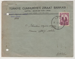 TURKEY, ZIRRAT BANK  ,DIKILI ,COVER - Storia Postale