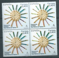 ESPAGNE SPANIEN SPAIN ESPAÑA  2021ROYAL TAPESTRY FACTORY TAPICES BLOCK 4V MNH ED 5512 MI 5563 YT 5267 SC 4552 SG 5512 - Unused Stamps