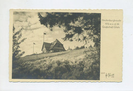 1934 Dt. Reich S/W Fotokarte Hindenburgbaude Grafschaft Glatz Schlesien Gest. Grunwald - Schlesien