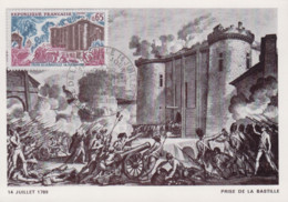 Carte  Maximum  1er  Jour   FRANCE   Prise  De   La  Bastille   1971 - Franz. Revolution