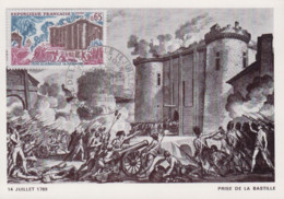 Carte  Maximum  1er  Jour   FRANCE   Prise  De   La  Bastille   1971 - Rivoluzione Francese