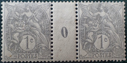 R1300/105 - 1900 - TYPE BLANC - N°107 (IA) Mill.0 TIMBRES NEUFS**(1t)/*(1t) - Millesimes