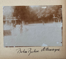 Baden Baden - Photo Ancienne Albuminée Circa 1908 - Un Jardin , Garden - Allemagne Germany - Baden-Baden