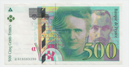 FRANCE 500 FRANCS 1994 VF++ P 160a - 500 F 1994-2000 ''Pierre En Marie Curie''