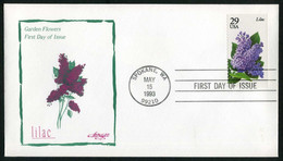 USA 1993 Garden Flowers FDC, Spokane, WA - May. 15 (Artmaster) | Lilac - 1991-2000